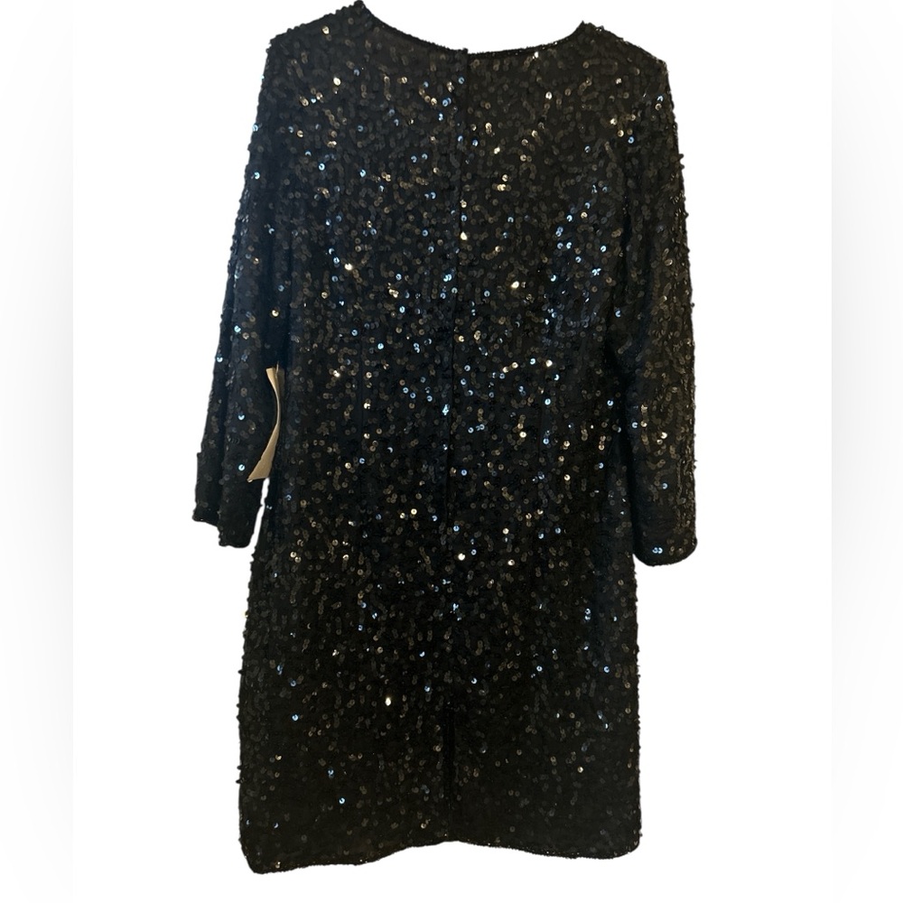 100% Silk Vintage Sequin Dress Jewel Queen Mob Wife Size 16 Hand Made 80s Rare - Picture 2 of 10